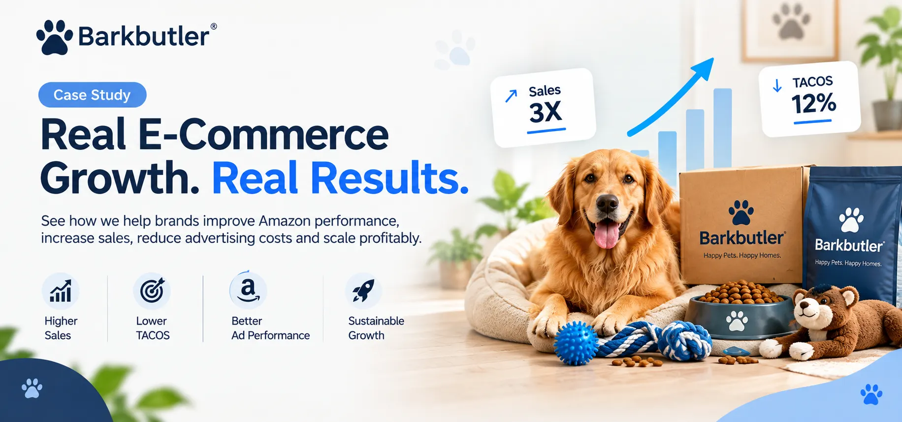 Barkbutler Amazon advertising case study banner