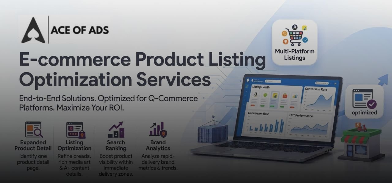 E-commerce Product Listing Optimization Services by Ace of Ads — product titles, descriptions and image optimization