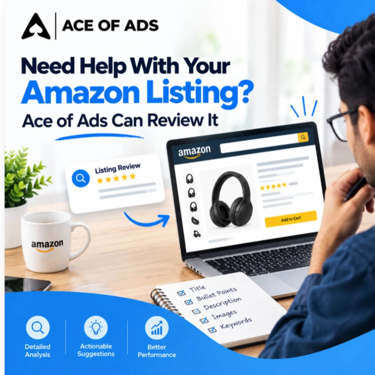 Need help with your Amazon listing? Ace of Ads can review it