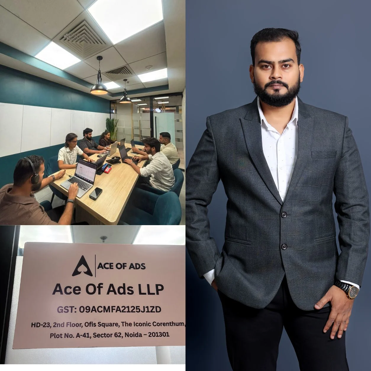 Ace of Ads is based in Noida, working with businesses across India